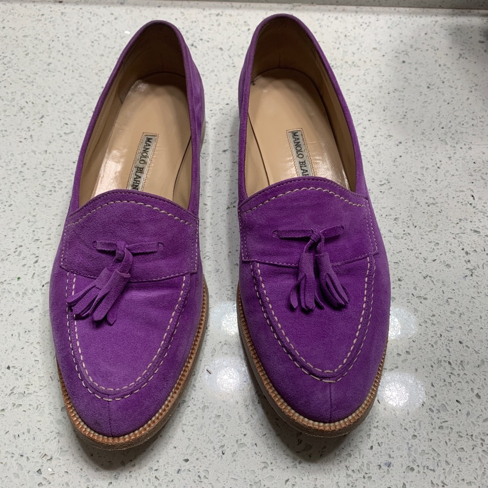 Manolo Blahnik Suede Loafer
